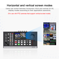 Mezclador de producción en vivo Multi Cámara 5 canales Conmutador de video con control de cámara PTZ Conmutador de transmisión Compatible con transmisión en vivo