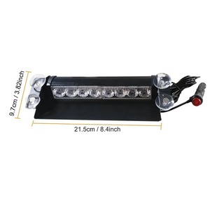 12V xe nhấp nháy nhấp nháy đèn đèn 8 Led cảnh báo khẩn cấp kính chắn gió nhấp nháy LED ánh sáng nhấp nháy màu đỏ/trắng/xanh/vàng ánh sáng - Product Image 6