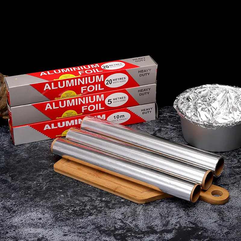 customized food grade household Catering 8011 aluminum foil roll for food packaging cooking frozen barbecue