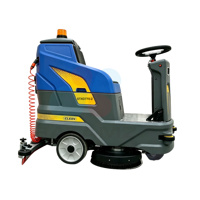 Mesin Pencuci Lantai Ride-on dengan Lebar Penyapu 770mm untuk Terminal Bandara, Parkir Bawah Tanah, Gudang Komersial Total 1500w
