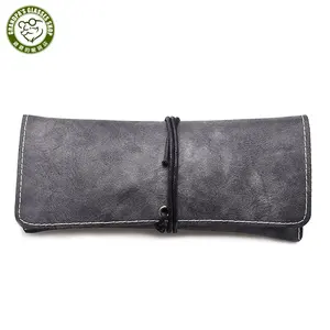 Großhandel Mode tragbare weiche PU Leder Brillen Tasche Lesen Brillen Beutel Lagerung schwarz grau Sonnenbrillen Verpackung Taschen