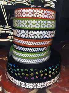 Colore arcobaleno fluorescente con fettuccia riflettente ad alta visibilità all'ingrosso per studenti zaino cintura per animali domestici cintura di avvertimento per il traffico notturno - Product Image 3