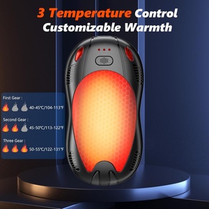 Calentadores de Manos Recargables USB Reutilizables de Doble Cara con Termostato Ajustable y Protección Contra Sobrecalentamiento para Mujeres y Hombres, Uso en Exteriores y en el Hogar - Product Image 4