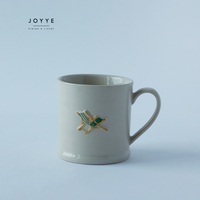 JOYYE en stock, tasse à thé en céramique de 200 ml, ambiance estivale, peinte à la main, en relief, design de chaise berçante en céramique, tasses à café