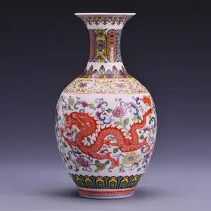 품질 저렴한 가격 드래곤 디자인 중국 양질의 수제 세라믹 꽃병