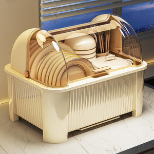 Ripiano scolapiatti coperto ciotole scatola portaoggetti lavello da cucina Organizer scaffali porta stendino per piano di lavoro - Product Image 1