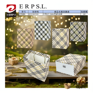 Bolsa de Regalo Erpsl Grande Est 3446l con Diseño a Cuadros para Promoción - Product Image 1