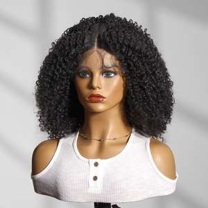 Perruque Bob Courte Bouclée Afro 14 Pouces en Fibre Haute Température pour Femme – Vente en Gros - Product Image 4
