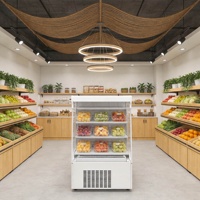 Rideau d'air vertical de haute qualité, hauteur 1,5 m, 5 unités ° C-10 ° Gamme de températures pour les supermarchés, les magasins de boissons et les marchés aux fruits et légumes