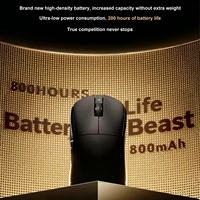 ATK A9 Air Ultimate Plus PAW3955 Master Dual 8K Mouse Gaming Nirkabel Ultra Ringan Tri Mode 2.4G/Kabel Esports FPS PC Gamer