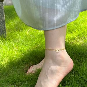 Dylam Dainty Design 925 Sterling Silver Rhodium 18K <b>Gold</b> Double Layer Link Chain 5A Cubic Zirconia Butterfly Women <b>Anklets</b> - Product Image 2