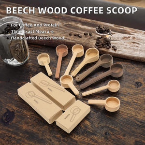 Cucharas de Café Jackie para Bote, Cucharas Medidoras de Madera Hechas a Mano Multifuncionales de 15 ml de Capacidad para Café Molido - Product Image 2
