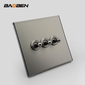 BAOBEN Enchufe Redondo de Acero Inoxidable con Interruptor y Función de Tres Orificios, Apto para Hoteles y Hogares - Product Image 2
