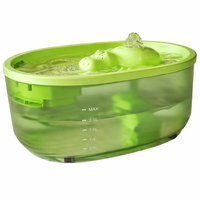 Fontaine à eau pour chat en forme d'hippopotame, modèle 2026, 2,3 L, débit de 220 L/H, triple filtre, 1,5 W, silencieuse, USB, gamelle d'eau pour animaux de compagnie