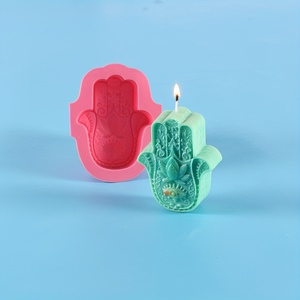 MUYULINS Creative DIY Hamsa Candle Silicone Magic <b>Hand</b> Fatima Resin Craft <b>Mold</b> - Product Image 4