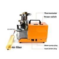 Pompe à gonflage haute pression en métal HY Sports Orange 30MPa, anti-explosion, faible bruit, certifiée CE, modèle pour gonfleur de bouteille de plongée