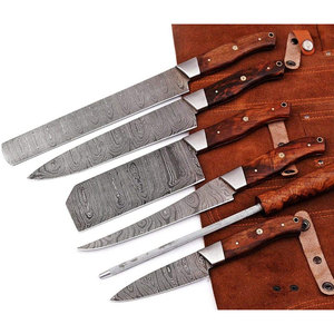 Ensemble de couteaux de chef professionnels en acier Damas faits à la main Pak Enterprises, qualité supérieure, ensemble de couteaux en acier Damas faits à la main - Product Image 2