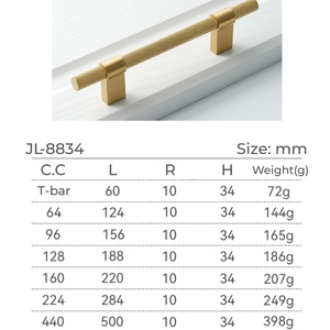 Luxury Brass Handle Knurled Texture Pull <strong>Black</strong> Brushed Brass Long Handle Minimalist Cabinet Pull Wardrobe <strong>Knob</strong> - Product Image 2
