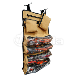 Bolsa <span class=keywords><strong>de</strong></span> herramientas OEM para mecánico <span class=keywords><strong>de</strong></span> <span class=keywords><strong>electricista</strong></span>, organizador enrollable <span class=keywords><strong>de</strong></span> herramientas <span class=keywords><strong>de</strong></span> lona duradera con bolsillos transparentes - Product Image 2