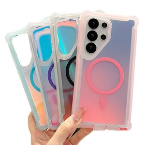 Lusso moda uomo ragazze stile Laser magnetico <span class=keywords><strong>colore</strong></span> graduale Cover per Samsung Galaxy S23 ultra S24 S25 custodia del telefono - Product Image 1
