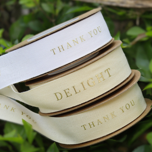 Lu De Nhà Máy Bán Buôn Quà Tặng Ribbon Chất Lượng Cao Tùy Chỉnh In 100% Bông Ribbon Với Logo Thương Hiệu 1Inch Ribbon <span class=keywords><strong>Satin</strong></span> Vải - Product Image 5