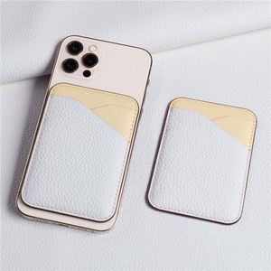 Porte-cartes de visite minimaliste en cuir véritable magnétique avec logo personnalisé, compatible MagSafe, fin, multicolores, prix d'usine - Product Image 1