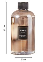 Diffuseur d'huiles essentielles en verre givré noir de 260 ml, personnalisé, de luxe, simple, rond, avec bâtonnets diffuseurs, OEM, pour usage domestique