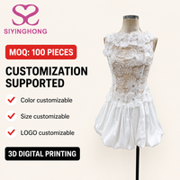 Fabrication de vêtements pour femmes, robe élégante en dentelle blanche, vente en gros, OEM, ODM, fournisseur d'usine, nouvelle collection, vêtements de soirée