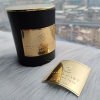 Bougie parfumée de luxe personnalisée Logo et étiquette d'emballage personnalisés Autocollants de mariage personnalisés pour pot de bougie