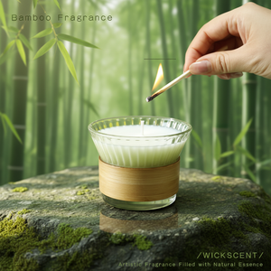 Juego de Velas Aromáticas de Cera de Soya Premium, Diseño de Bambú, Hechas a Mano, de Baja Temperatura, Estilo Chino, para Decoración del Hogar en Días Festivos - Product Image 1