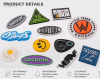 Patch en PVC souple 3D gaufré, écologique, non toxique, à coudre sur les vêtements, avec logo et couleur personnalisés en forme de cœur, fabriqué sur mesure en usine