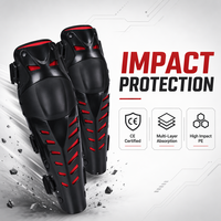 Protège-tibias et genoux de moto certifiés CE, coque rigide en PE, charnière articulée, protection pour motocross et course tout-terrain