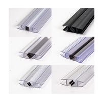 Burlete de PVC transparente para puertas de vidrio de varias formas, tipo U/H/F, para el bajo de la cabina de ducha, venta al por mayor
