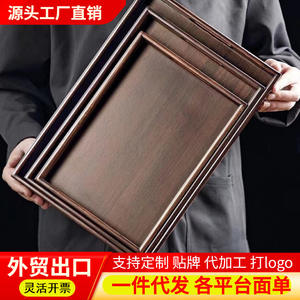 Bandejas de bambú al por mayor para exportación, moldes rectangulares para hornear, almacenamiento para hoteles, artículos de cocina, juegos de té, tazas, dropshipping - Product Image 2