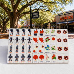 Tuiles de Mahjong Thème Aigle de Guerre Auburn University avec Aubie Tiger Winds – Mahjong Universitaire pour le Divertissement - Product Image 1