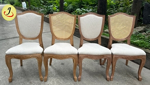 Dossier en rotin Résine grain de bois <span class=keywords><strong>Royal</strong></span> Louis Chaise Hôtel Banquet Chaise d'événement avec coussin de siège - Product Image 3