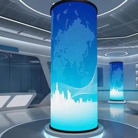 Pantalla LED Cilíndrica para Publicidad, Letrero Digital LED, Video Wall LED Fabricado para Anuncios
