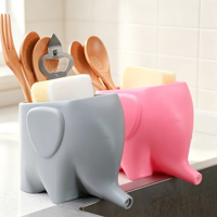 Étagère de comptoir de cuisine multifonctionnelle en plastique durable avec égouttoir et porte-couverts