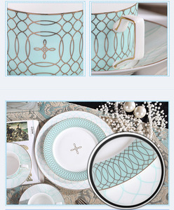 Hot Sale 4pcs Plate and Cup <b>Set</b> Ceramics Elegant <b>Bone</b> <b>China</b> <b>Dinner</b> Dish and Cup <b>Sets</b> - Product Image 6