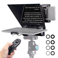 FEELWORLD TP2A Verre Téléprompteur jusqu'à 8 "Smartphone DSLR Prise de vue avec APP Télécommande Téléprompteur Tautocue