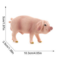 Figurines de modèles de cochonnes et de porcelets à oreilles tombantes en PVC massif, réalistes, à assembler, les plus vendues pour la décoration de bureau