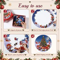 Puzzle géant rond de 70 pièces en papier, cadeaux de Noël personnalisés directement de l'usine 2026