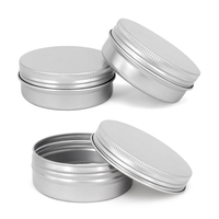 Boîtes en aluminium imprimées colorées de 60 g et boîtes en étain métalliques, contenants métalliques exquis pour l'emballage de pommades et de cosmétiques