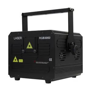 3 Wát laser hiển thị ilda 3D laser chiếu Đảng Disco sân khấu đầy đủ màu sắc Lazer hoạt hình DJ đèn laser cho câu lạc bộ đêm