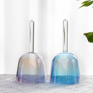 Cuenco para cantar de cristal de lluvia de montaña, cuenco con mango de Grial, espiritualidad, meditación, <span class=keywords><strong>Zen</strong></span>, Tribuspirit, Chakra, frecuencia meditativa, curación - Product Image 3