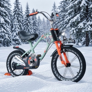 <span class=keywords><strong>Bicicleta</strong></span> para Niños con Ruedas de Entrenamiento, <span class=keywords><strong>Bicicleta</strong></span> para Principiantes con Canasta, Portaequipajes Trasero, Guardabarros y Asiento Ajustable, 16/20 Pulgadas - Product Image 4