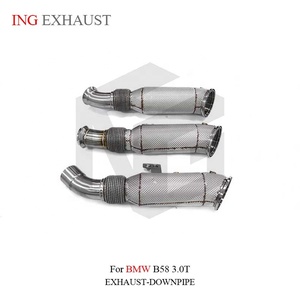 Downpipe <span class=keywords><strong>di</strong></span> <span class=keywords><strong>Scarico</strong></span> in Acciaio Inox a Tre Interfacce ING per BMW B58 3.0T con Scudo Termico, <span class=keywords><strong>Tubo</strong></span> ad Alte Prestazioni - Product Image 6