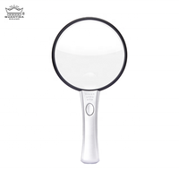 Premium Silver 110mm LED Handheld Magnifier for Easy Reading