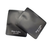 500 pièces pochette plate personnalisée grain de café alimentaire trois joints latéraux feuille d'aluminium mat café emballage alimentaire sacs en Mylar imprimé personnalisé