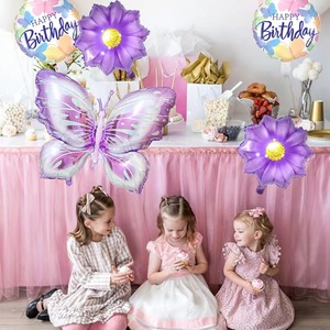 Ensemble de ballons en film d'aluminium <span class=keywords><strong>papillon</strong></span> violet thème <span class=keywords><strong>papillon</strong></span> fournitures de décoration de fête d'<span class=keywords><strong>anniversaire</strong></span> de bébé - Product Image 3